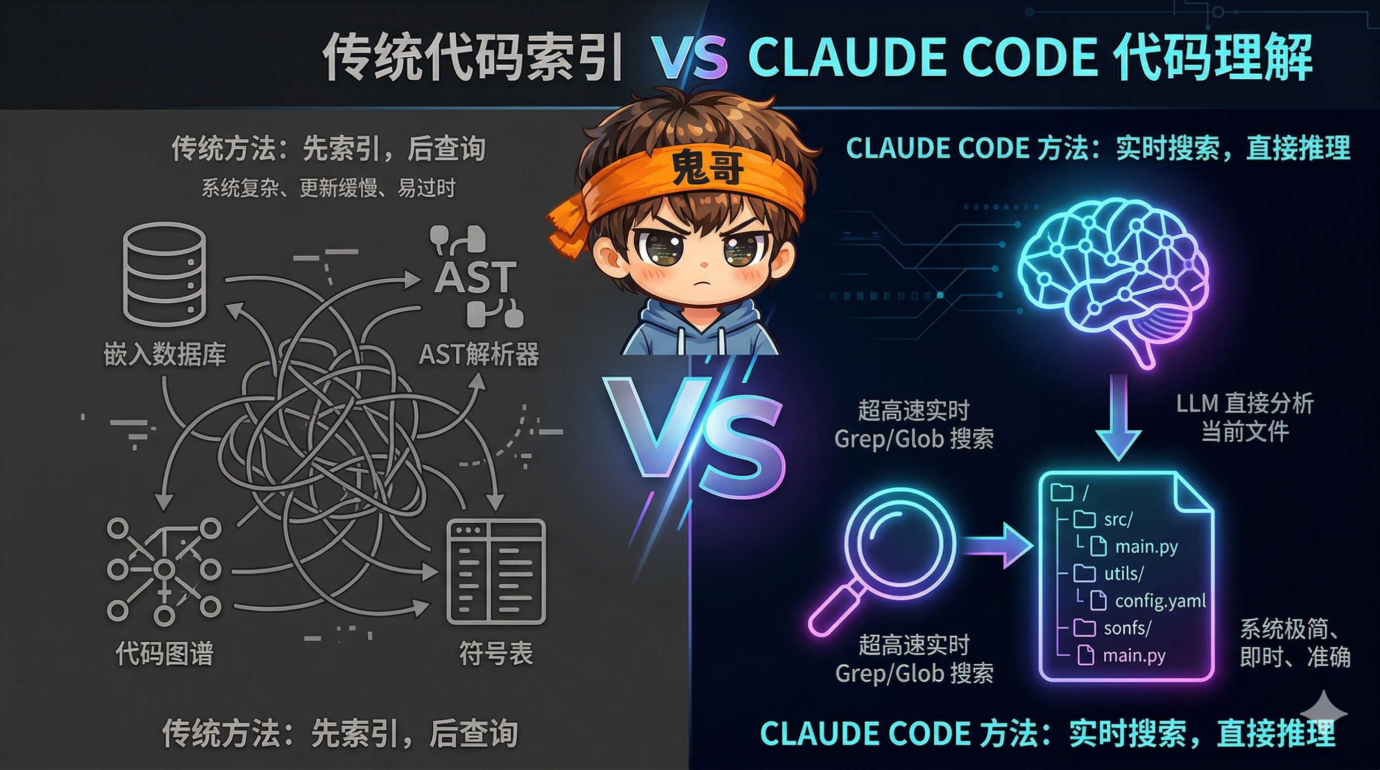 哲学选择：无索引 vs 传统索引