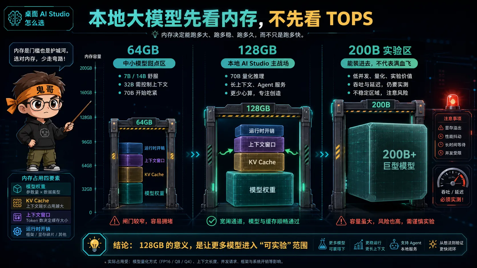 本地大模型的内存墙:64GB、128GB 与模型规模