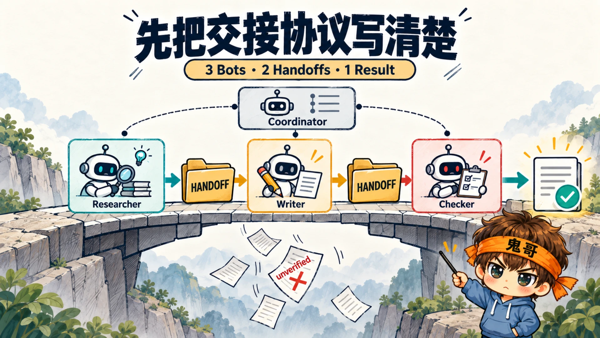 Grok Bot 多 Agent 团队怎么搭：先把交接协议写清楚