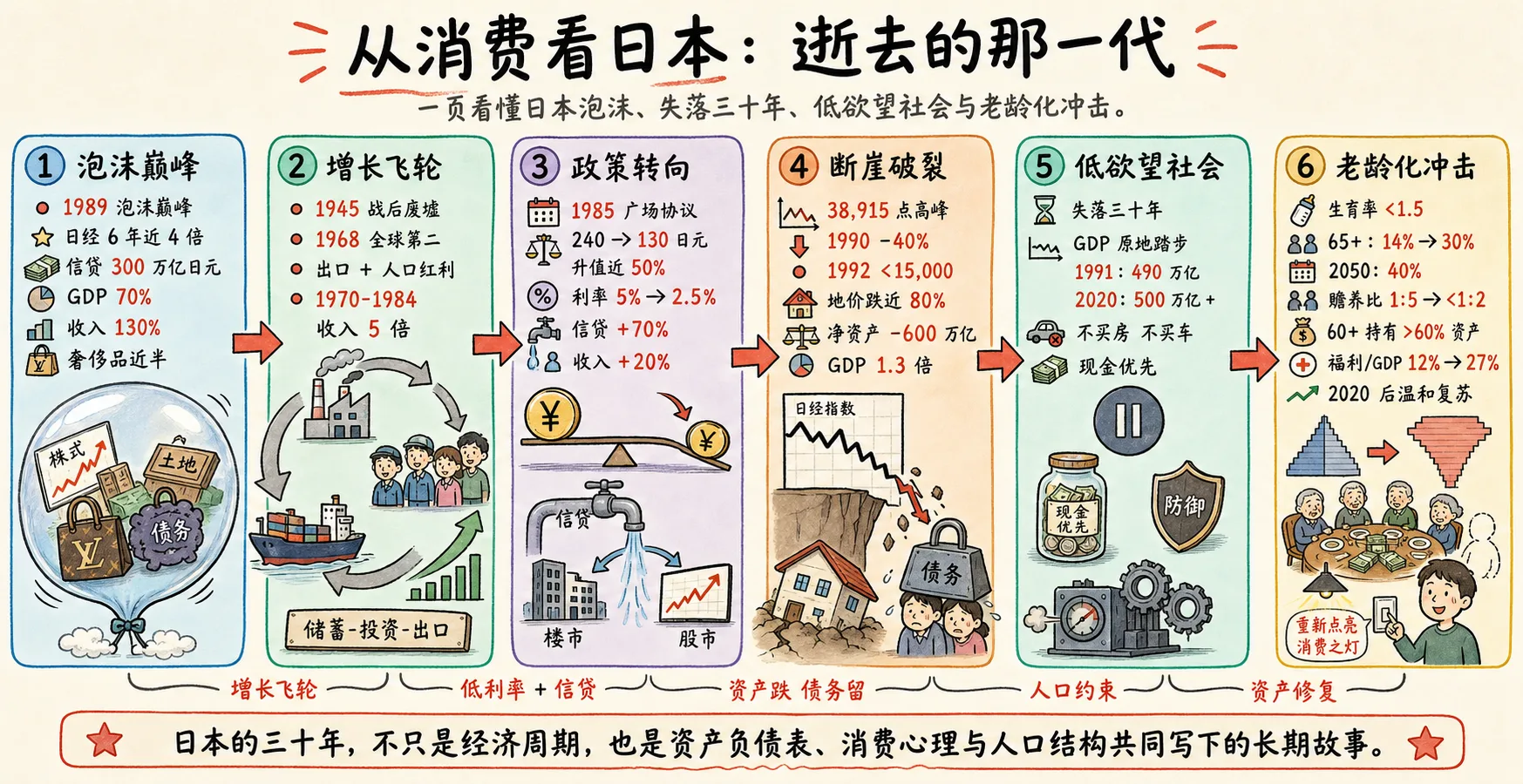 日本泡沫、低欲望与老龄化的因果图