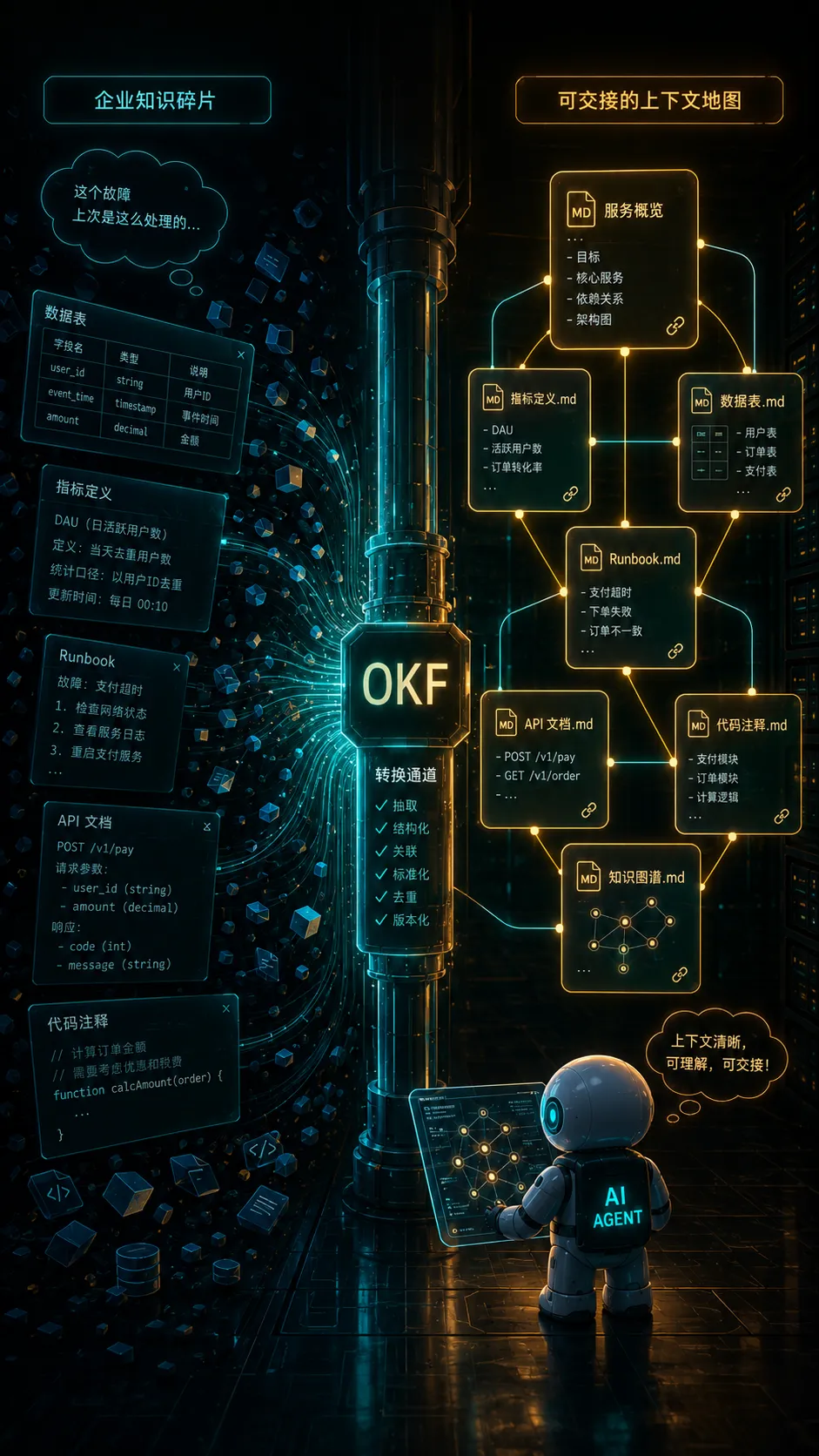 OKF 把散落的企业知识整理成 AI Agent 可读取的上下文地图