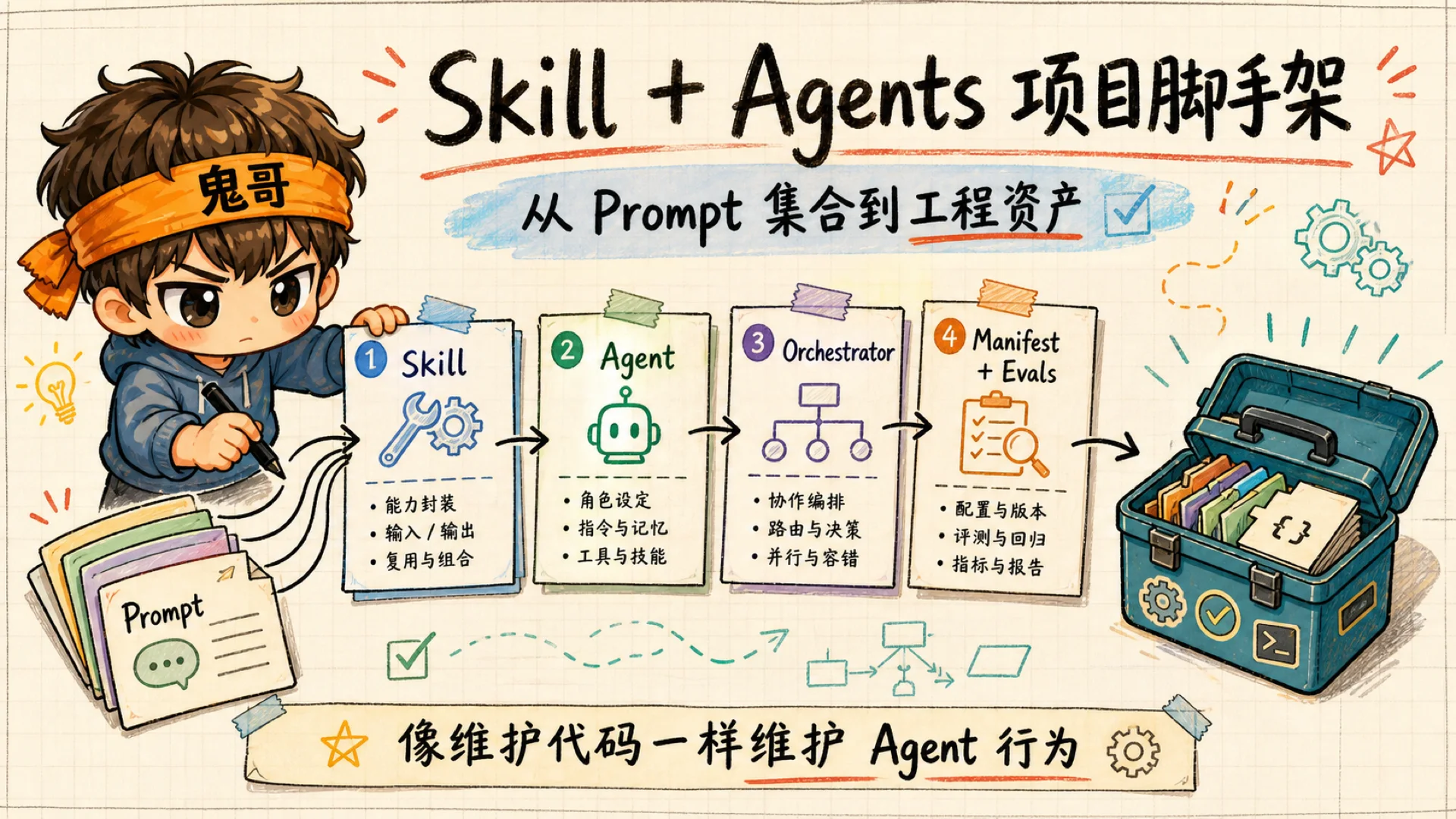 从 agent-skills 拆解:如何开发一套 Skill + Agents 项目脚手架